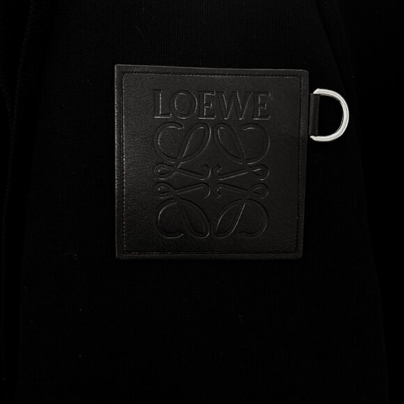 LOEWE Black Leather Patch Hoodie XS Excellent condition - Picture 3 of 10